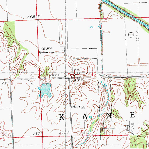 Topographic Map of Woodbury School (historical), IL