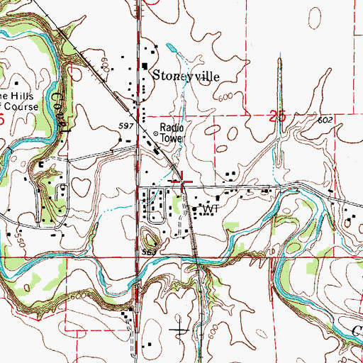 Topographic Map of Woodland Addition, IL