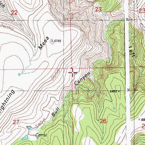 Topographic Map of Lower Bull Tank, AZ
