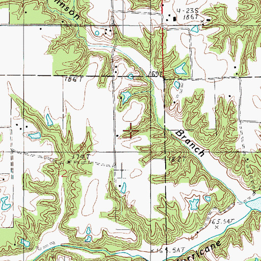 Topographic Map of Woodlawn School (historical), IL