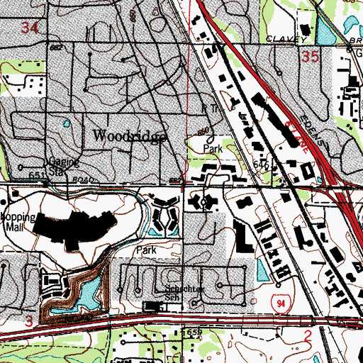 Topographic Map of Woodridge, IL