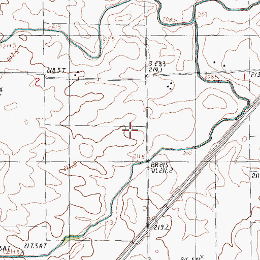 Topographic Map of Woodward School (historical), IL
