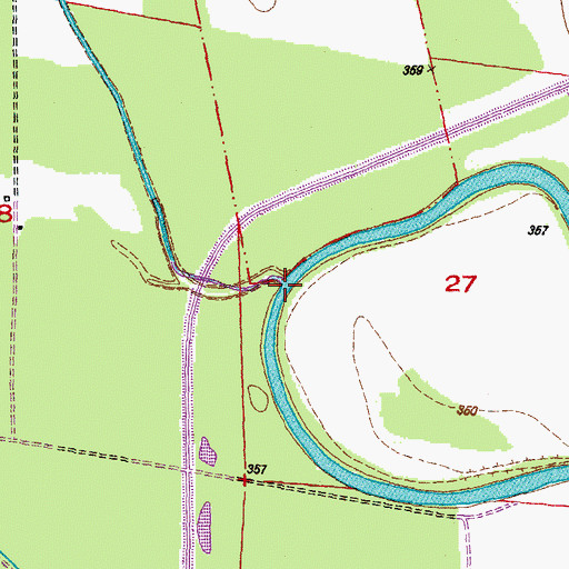 Topographic Map of Worthen Bayou, IL