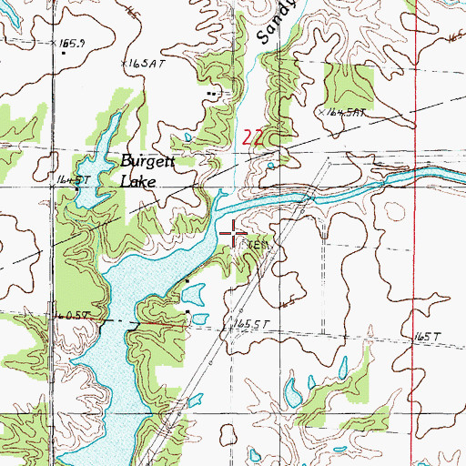 Topographic Map of Worthey Cemetery, IL