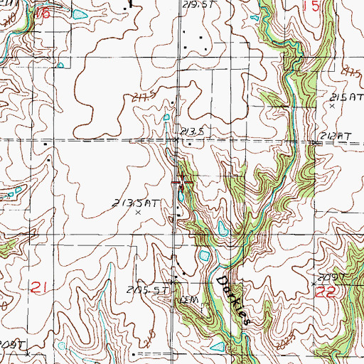 Topographic Map of Wright School (historical), IL