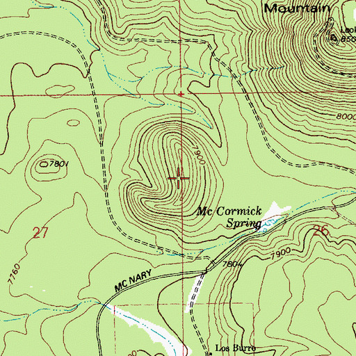 Topographic Map of McCormick Knoll, AZ