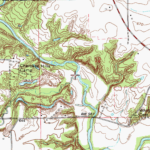 Topographic Map of Yankee Branch, IL