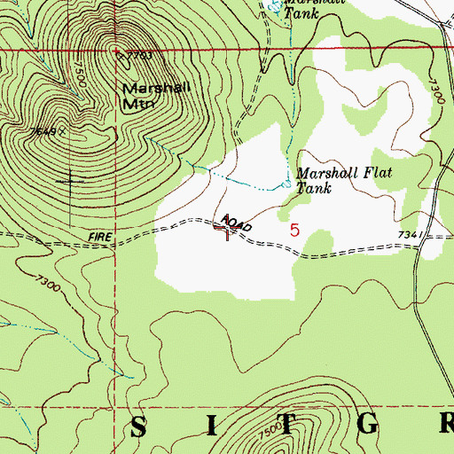 Topographic Map of Mortimer Tank, AZ