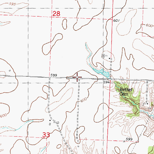 Topographic Map of Yellow Hammer Knob, IL