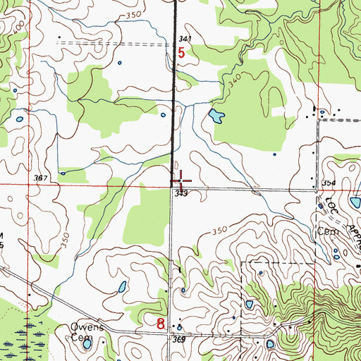 Topographic Map of Yellowbird School, IL