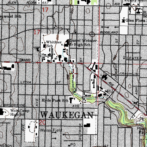 Topographic Map of Yeoman Park, IL