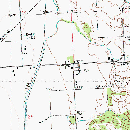 Topographic Map of York Church, IL