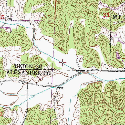 Topographic Map of You-Be Hollow, IL