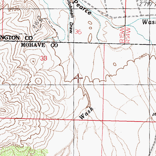 Topographic Map of Dutchman Wash, AZ