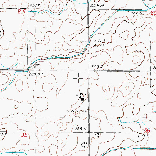 Topographic Map of Zahn School (historical), IL