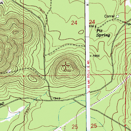 Topographic Map of Pulp Burn Knoll, AZ