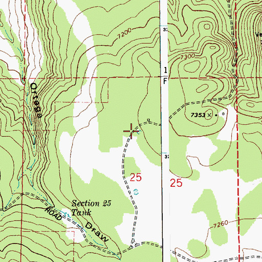 Topographic Map of Gandale Tank, AZ