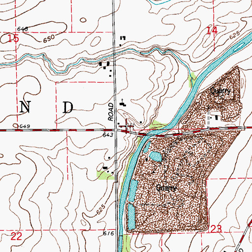 Topographic Map of Zion Church, IL