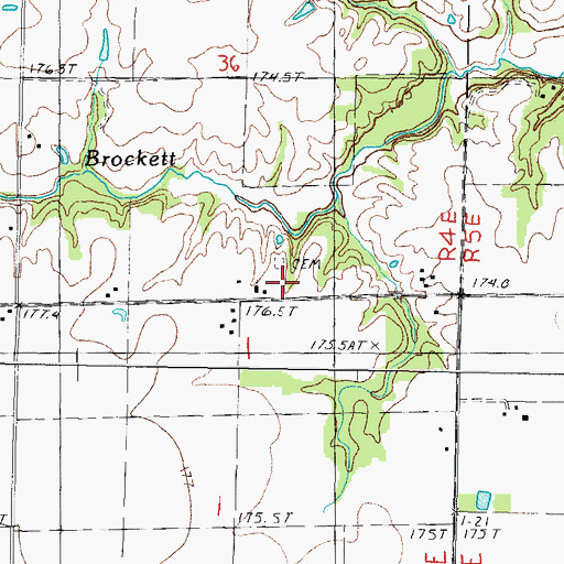 Topographic Map of Zion School (historical), IL