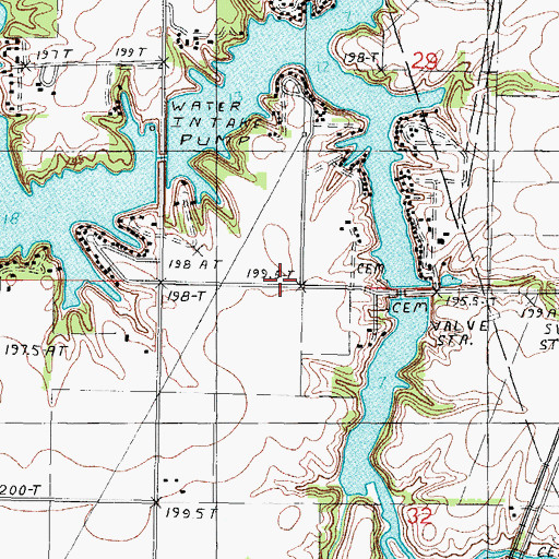 Topographic Map of Zion School (historical), IL