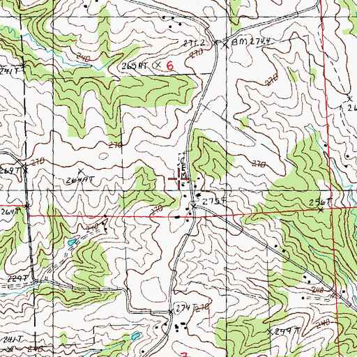 Topographic Map of Zion School (historical), IL