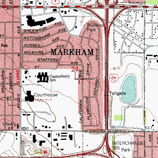 Topographic Map of University Park, IL