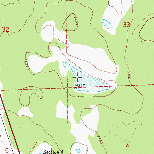 Topographic Map of Pintail Lake, AZ