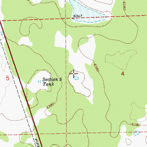 Topographic Map of South Marsh, AZ