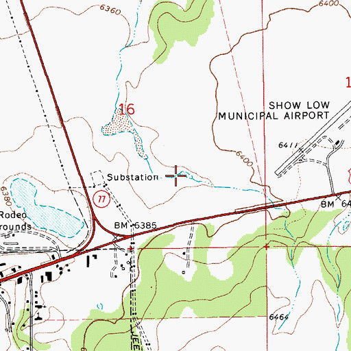 Topographic Map of Substation Tank, AZ