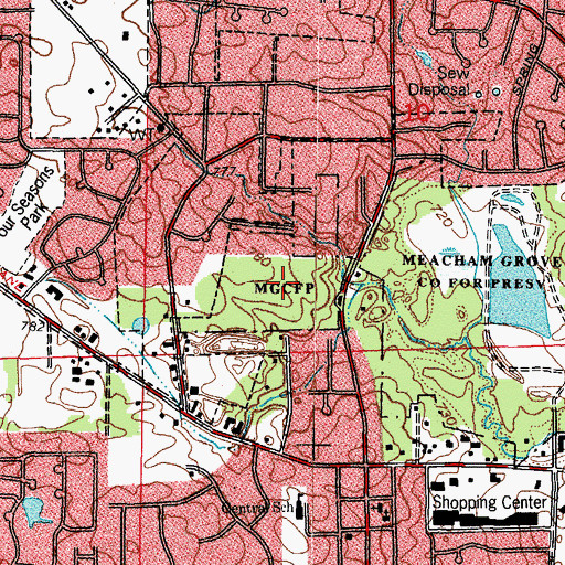 Topographic Map of Bloomingdale Grove, IL