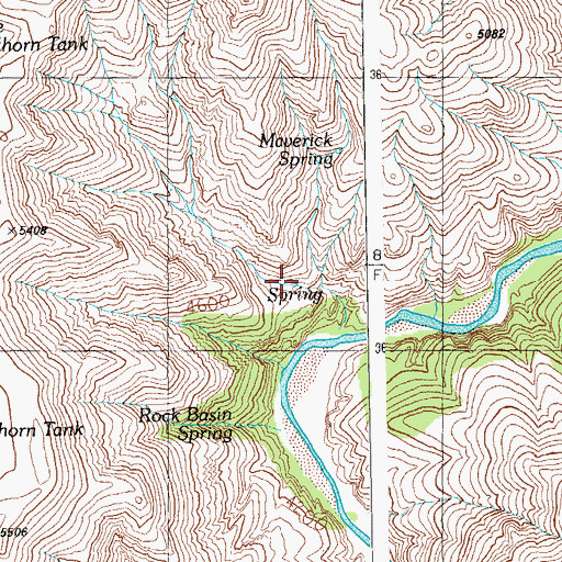 Topographic Map of Cottonwood Spring, AZ