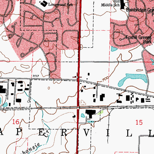 Topographic Map of Crosier School (historical), IL