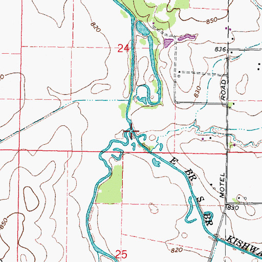 Topographic Map of East Branch South Branch Kishwaukee River, IL