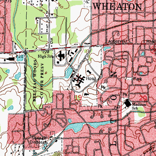 Topographic Map of Franciscan Convent, IL
