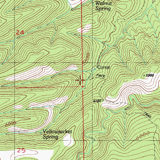 Topographic Map of Dam Tank, AZ