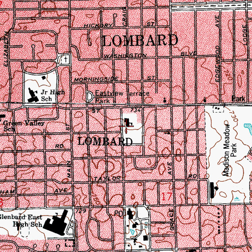 Topographic Map of Hammerschmidt School, IL