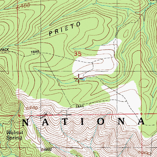 Topographic Map of Prieto Plateau Tank, AZ