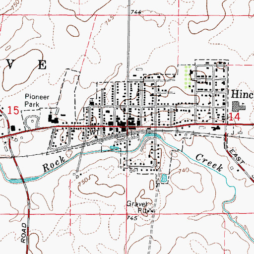 Topographic Map of Hinckley, IL