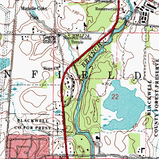 Topographic Map of Kress Creek, IL
