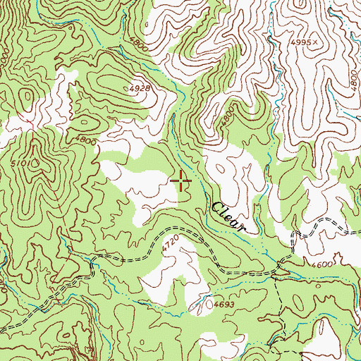 Topographic Map of Lower Clear Creek Corral, AZ