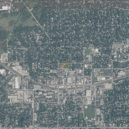 Aerial/Satellite Image of Longfellow Elementary School, IL