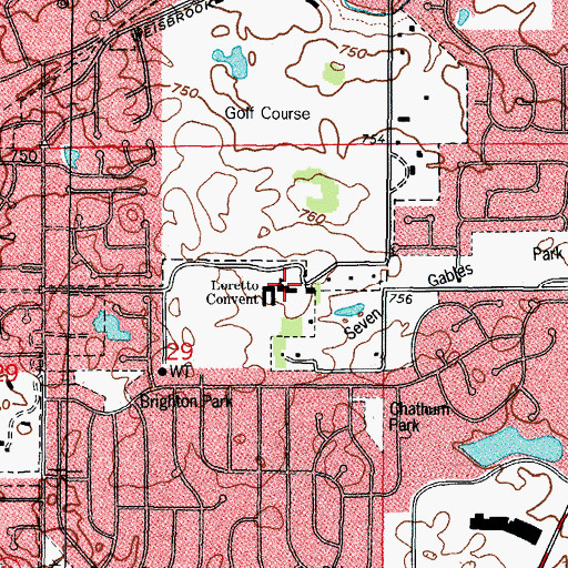 Topographic Map of Loretto Convent, IL