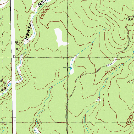 Topographic Map of Hawkwest Tank, AZ