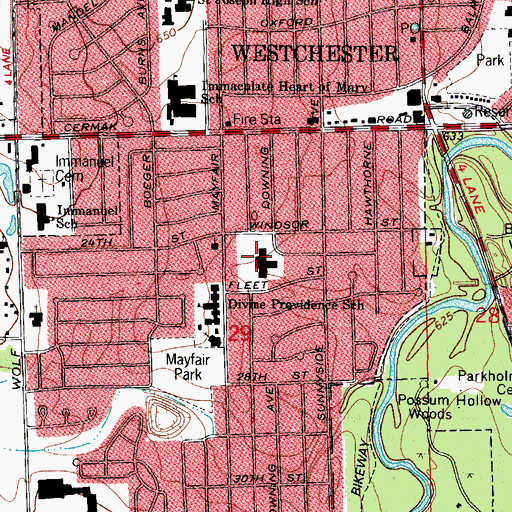 Topographic Map of Westchester Primary School, IL