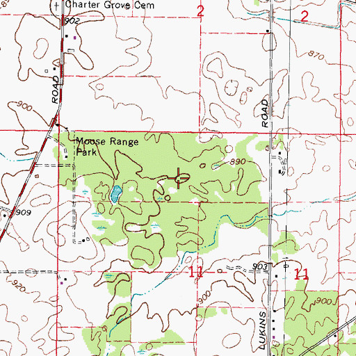 Topographic Map of Moose Range Park (historical), IL