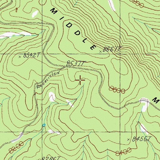 Topographic Map of Pearl Spring, AZ