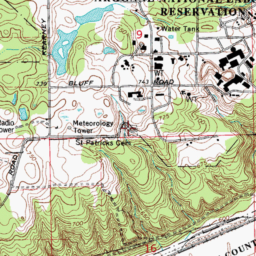 Topographic Map of Saint Patrick Catholic Cemetery, IL