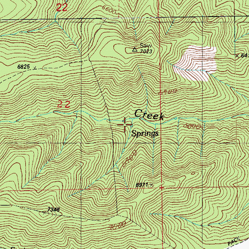 Topographic Map of Bend Spring, AZ