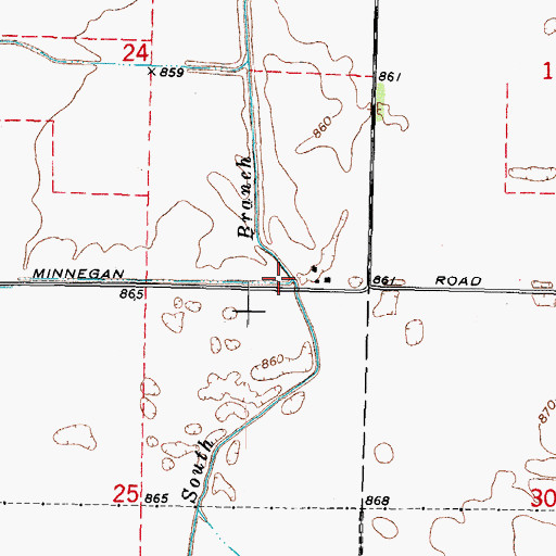 Topographic Map of South Branch South Branch Kishwaukee River, IL
