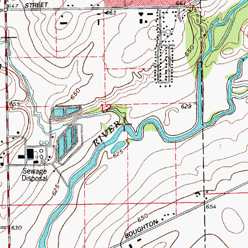 Topographic Map of Spring Brook, IL